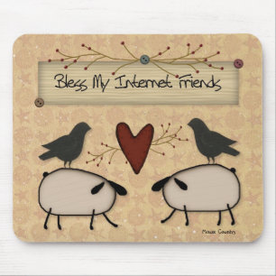 Abençoe amigos Mousepad do Internet