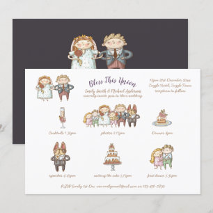 Abençoe esta União - Convite de casamento/Progra