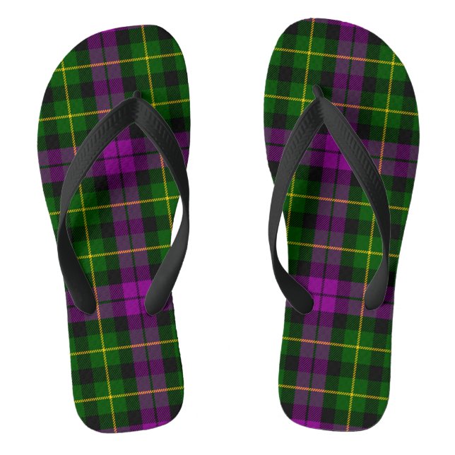 Abercrombie Tartan Purple e Chinelos de adultos ve (Pé da cama)