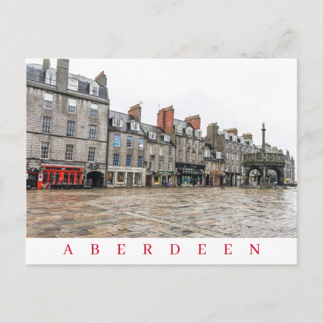 Aberdeen Castlegate Building view cartão postal (Frente)