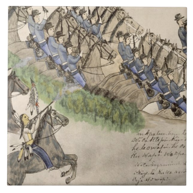 Abertura da batalha do Little Big Horn (tinta (Frente)