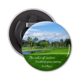 Abertura da garrafa de golfe