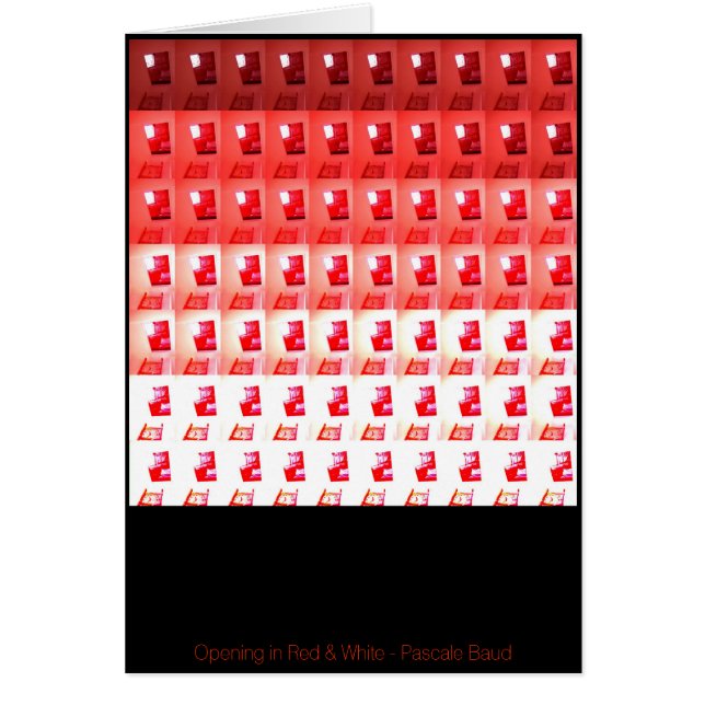 Abertura em Cartão Passo a Passo Vermelho e Branco (Frente)