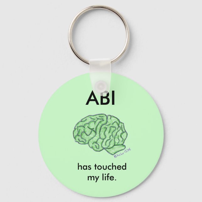 "ABI tocou minha vida" chaveiro (Frente)