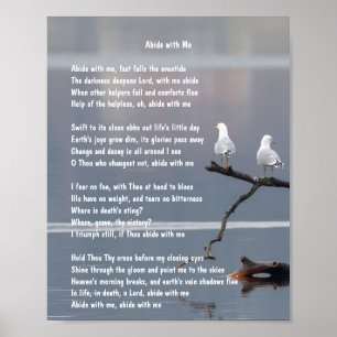 Abide with Me Church Christian Hymn Art Poster
