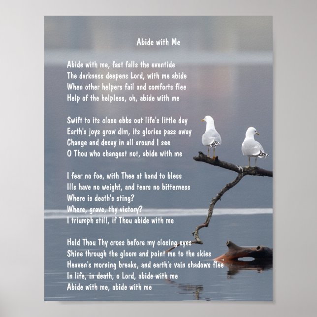 Abide with Me Church Christian Hymn Art Poster (Frente)