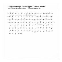 Abigaile - Poster da Folha de Contato Glifos de Fo