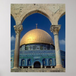 "Abóbada da rocha, grande poster de Jerusalem"