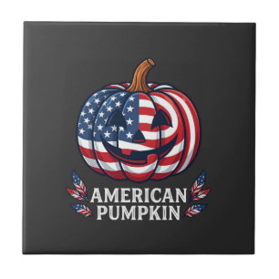 Abóbora Americana Halloween Bandeira EUA Estrelas