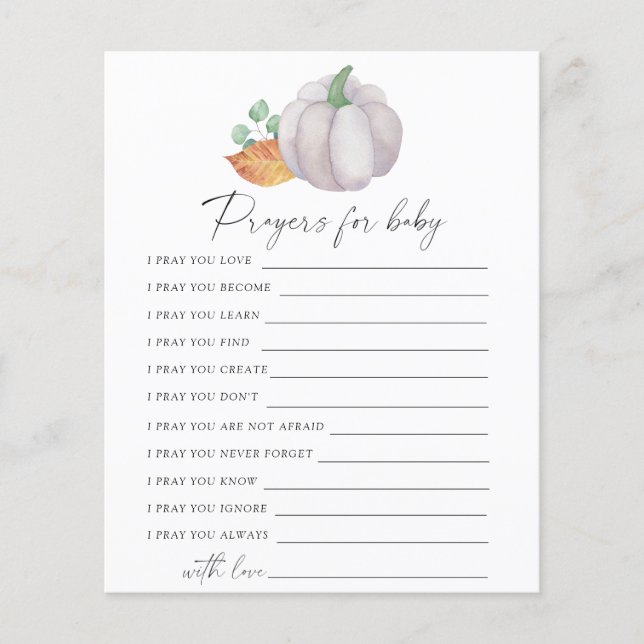 Abóbora branca - Jogo de festas | preces para jogo (Frente)