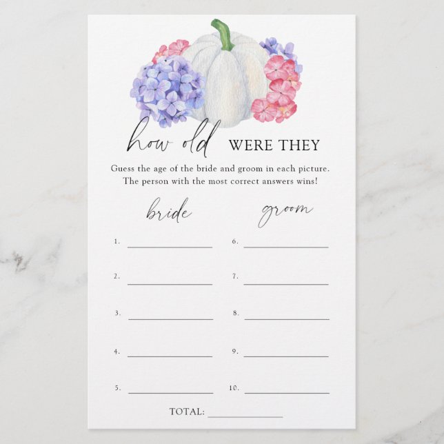 Abóbora branca - Quantos anos tinham o jogo de noi (Frente)