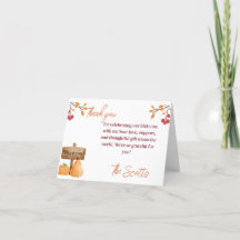 abóbora cartões de agradecimentos