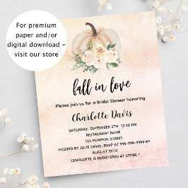 Abóbora chá de panela cair convite do orçamento do