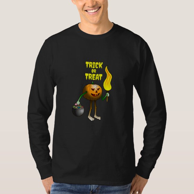 Abobora de Doce ou Travessura em uma camiseta mang (Frente)