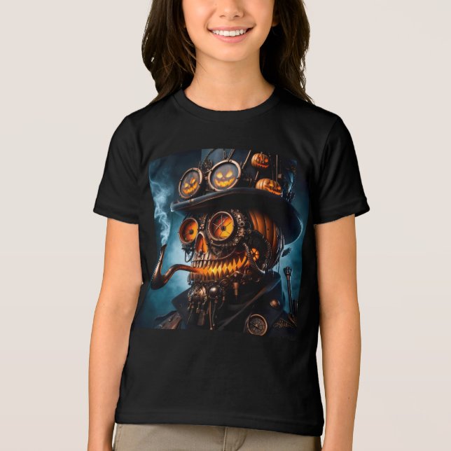 Abóbora de Halloween Steampunk Gótico (Frente)