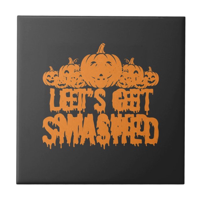Abóbora de Halloween Vamos Esmagar (Frente)
