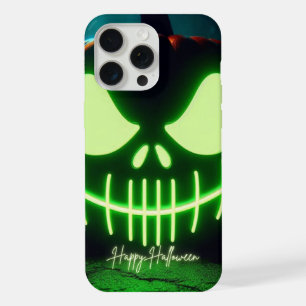 Abóbora de Halloween verde-assustadora