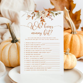 Abóbora de outono Quem conhece o melhor jogo de ch