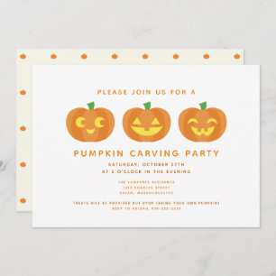 Abóbora do Dia das Bruxas que cinzela o convite de