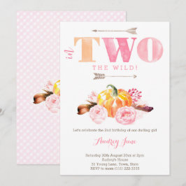 abóbora dois convite selvagem, segundo aniversário