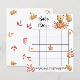 Abóbora e Urso - Jogo de bingo para chá de bebê