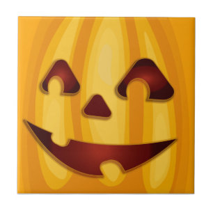 Abóbora esculpida sorrindo design de Halloween