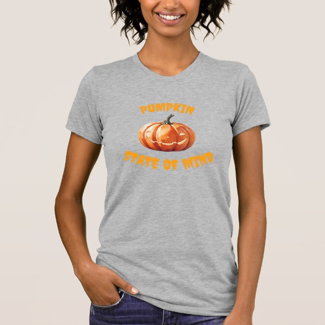 Abóbora Estado de Espírito - Camiseta Oversized de (Frente)