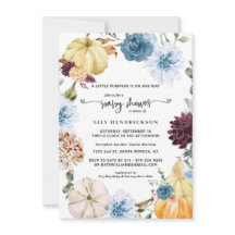 Abóbora Floral Elegante | Chá de fraldas de outono