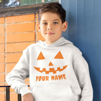 Abóbora Laranja Personalizada de Halloween Nome da