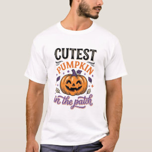 Abóbora Mais Fofa Do Canto Design De Camisa De Hal