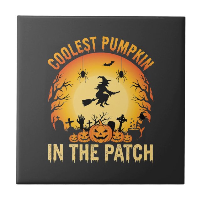 Abóbora Mais Legal do Patch de Halloween Design de (Frente)