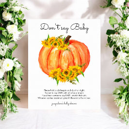 Abóbora não diga Poster do jogo do bebê