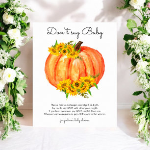 Abóbora não diga Poster do jogo do bebê