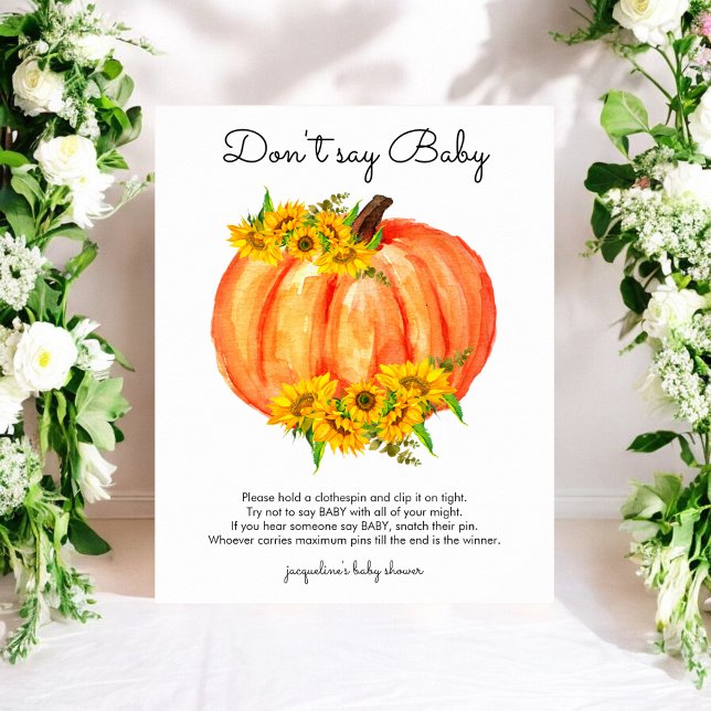 Abóbora não diga Poster do jogo do bebê (Criador carregado)