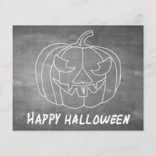 Abóbora para Halloween 3 visual de quadro-negro