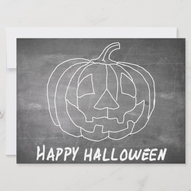 Abóbora para o Halloween 1 visual de quadro-negro (Frente)