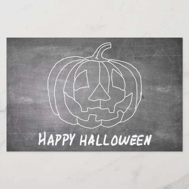 Abóbora para o Halloween 1 visual de quadro-negro (Frente)