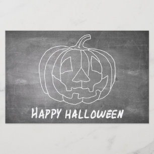 Abóbora para o Halloween 1 visual de quadro-negro