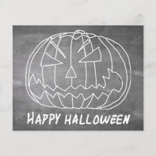 Abóbora para o Halloween 5 visual de lousa