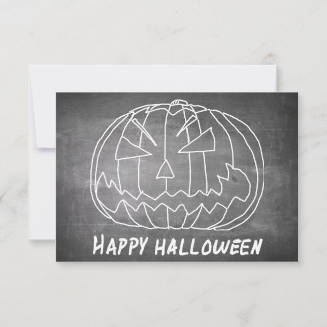 Abóbora para o Halloween 5 visual de quadro negro (Frente)