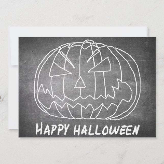 Abóbora para o Halloween 5 visual de quadro negro (Frente)