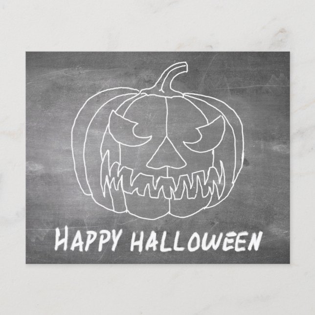 Abóbora para o visual de quadro-negro do Halloween (Frente)