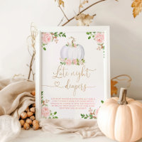 Abóbora-rosa-pente-pitada Poster de jogos noturnos