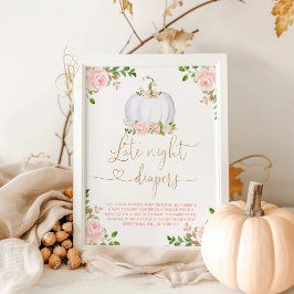 Abóbora-rosa-pente-pitada Poster de jogos noturnos