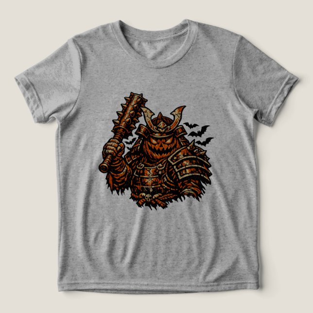 Abóbora Shogun — Guerreiro Samurai Vintage de Hall (Design frontal)