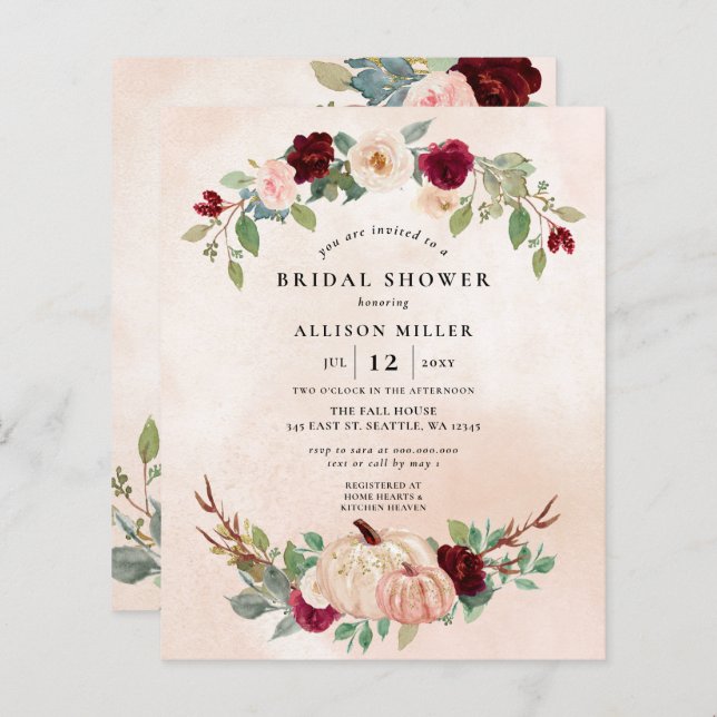 Abóboras de Borgonha em Pêssego Orçamento para Chá (Frente/Verso)