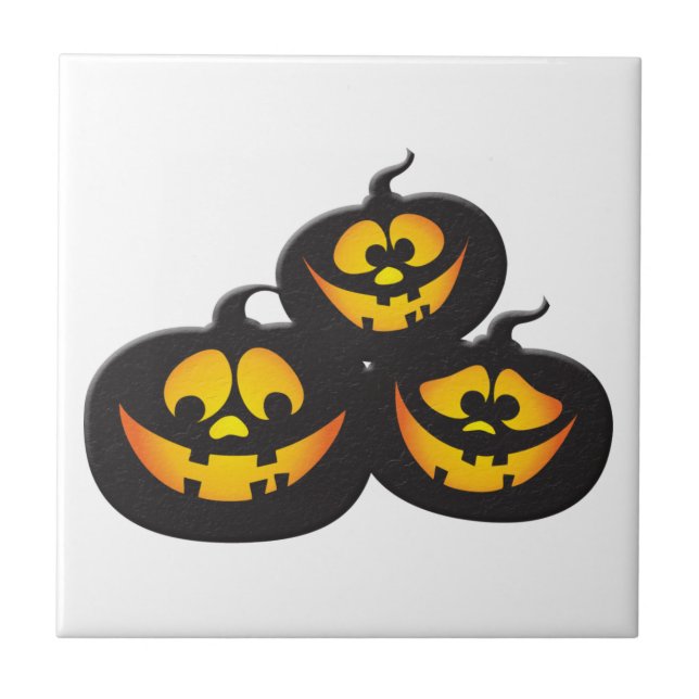 Abóboras de Halloween com Expressões Engraçadas (Frente)