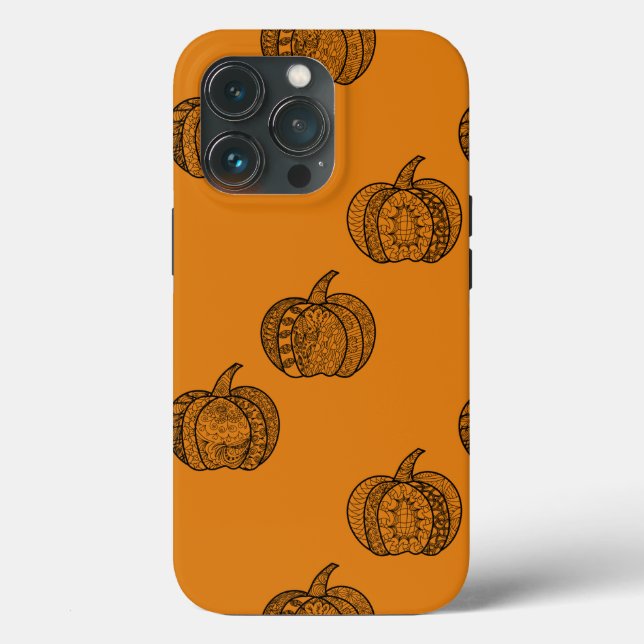 Abóboras de mandala boho rabiscos de Halloween Out (Verso)