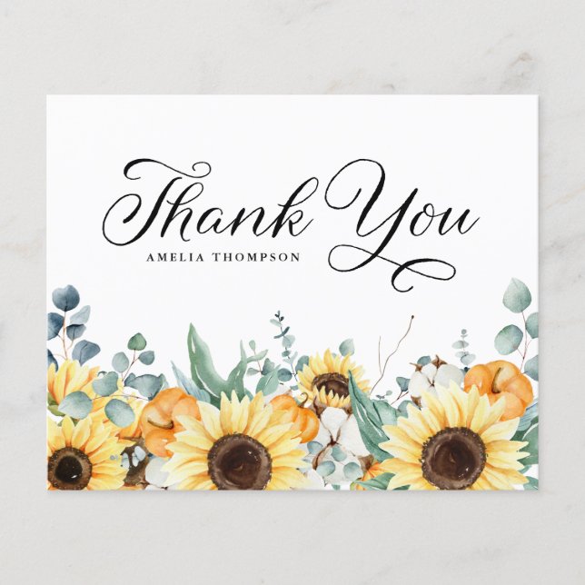 Abóboras e flores suntuosas Queda Chá de fraldas O (Frente)