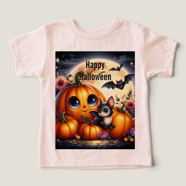 Abóboras e Morcegos de Halloween (Design frontal)